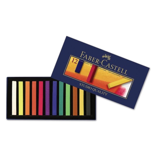 Пастель сухая художественная Faber Castell Soft Pastels 12 цветов квадратное сечение 128312 фото 2